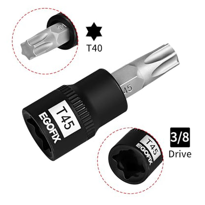 3/8 Inch Drive x T45 Torx Bit Socket - style: 3/8 T45