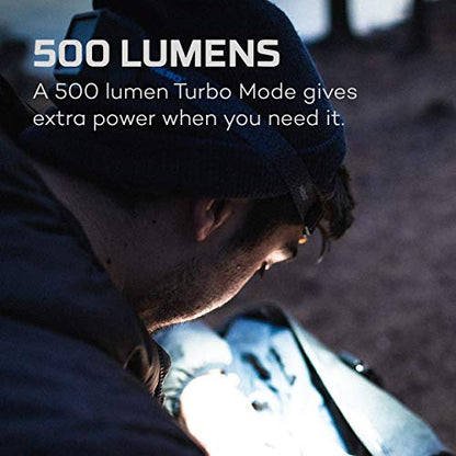 NEBO Einstein Powerful 500 Lumen Headlamp, Compact Low-Profile Headlamp with 5 Light Modes - style: 500 Lumens