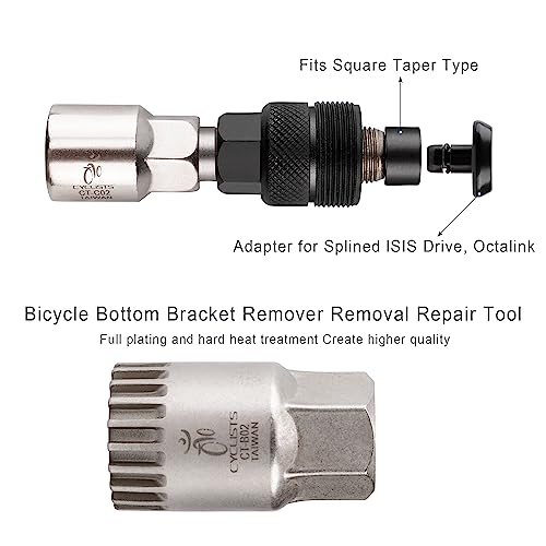 Bike Bicycle Bottom Bracket Removal Sleeve Tool,Bike Bicycle Crank Puller, Crank Removal Tool Set for Mountain and Road Bikes (CT-B02+ CT-C02) - style: CT-B02+ CT-C02