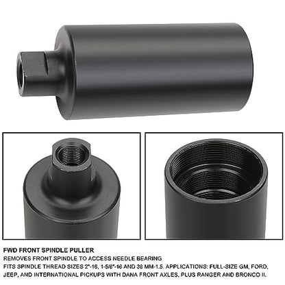 6PCS 4WD Spindle Nut Socket Set, 4 Lug Lock Nut Sockets, 6 Lug Socket, FWD Front Spindle Puller