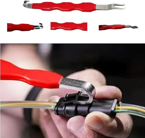 Automotive Electrical Terminal Connector Separator Removal Tool, Electrical Connector Separator Tool, 2-in-1 Straight & Bent Head Electrical Disconnect Pliers, Universal for Car