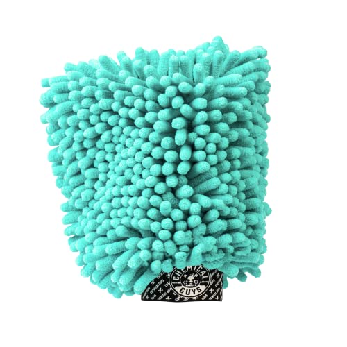 Chemical Guys MIC513 Big Noodle Chenille Microfiber Scratch Free Supersized Car Wash Mitt for Cars, Trucks, SUVs, RVs & More, Turquoise (11" x 12") - size: Large