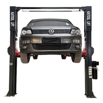 KATOOL 11000lbs Single Point Lock Release Direct Drive Two Post Lift Asymmetry Arm 3+2 Double S Design 2 Post Lift Auto Lift 2-Post Lift Clear Floor Car Lift, 220V