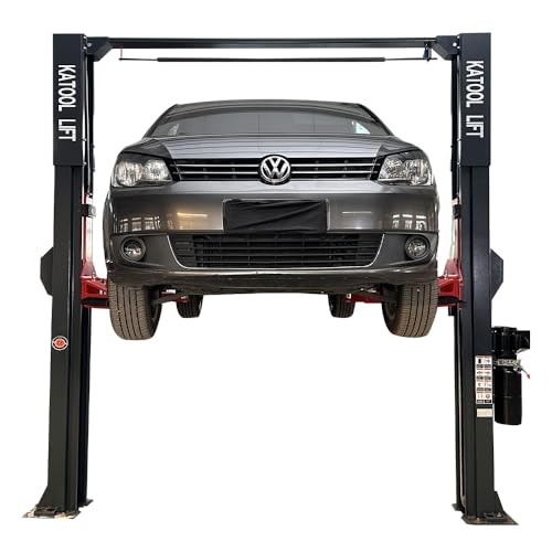 KATOOL 11000lbs Single Point Lock Release Direct Drive Two Post Lift Asymmetry Arm 3+2 Double S Design 2 Post Lift Auto Lift 2-Post Lift Clear Floor Car Lift, 220V