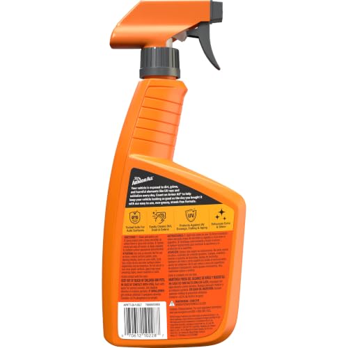 Armor All Streak-Free Original Protectant Spray, Car Interior Cleaner, 28oz | Car cleaning spray, dashboard cleaner for car interior safe on vinyl, rubber, plastic; apply with cloth, not for controls - size: 28 Fl Oz (Pack of 1)