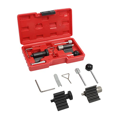 Engine Timing Tools Kit Diesel Engine Camshaft Alignment Tool Compatible for VW Audi SEAT Skoda 1.9L 2.0L TDI PD DOHC Engine High-Precision Crankshaft Locking Tool Timing Belt Tensioner Tool