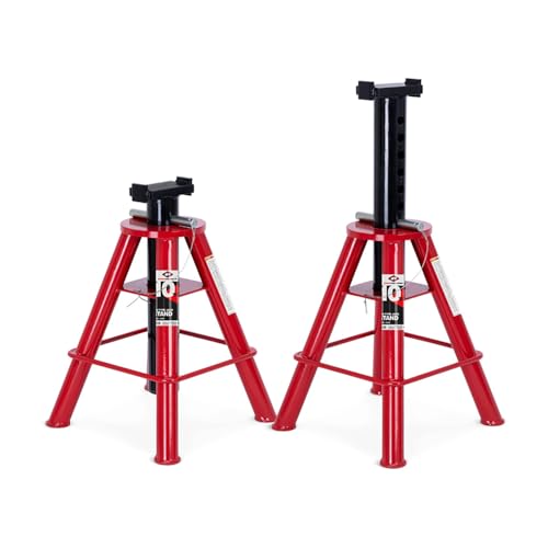 AFF 10 Ton Pair of Jack Stands, Heavy Duty, Pinlock for Trucks & Equipment - size: Medium Height
