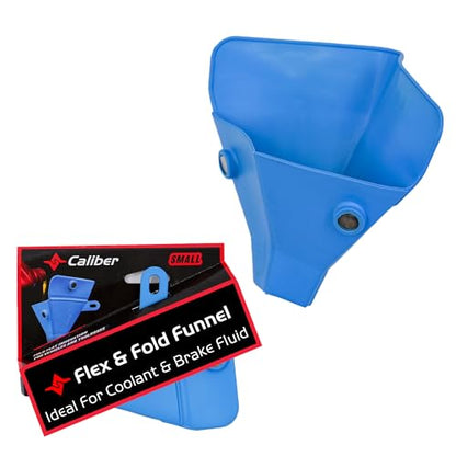 Caliber Flex & Fold, Flexible Funnel for Automotive & General Use, Small Funnel, Blue