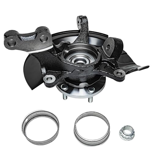 Detroit Axle - 2.4L 4pc Steering Knuckles Kit for 2004 Toyota Camry, 2 Front Steering Knuckles & Wheel Bearing Hubs 2 Rear Wheel Bearing and Hubs [Vehicle Built in USA, NON ABS] Replacement - size: 4UW48658/Kit