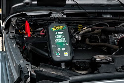 Battery Tender 4 AMP Battery Charger and Maintainer - Automotive Switchable 12V or 6V Smart Automatic for Cars SUVs and Trucks - Lead Acid, AGM, Gel, & Lithium Battery Charger - 022-0209-BT-WH