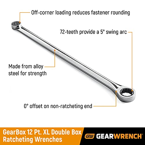 GEAWRENCH 12 Pc. Gearbox XL Ratcheting Wrench Set, Metric - 85988 - size: 12 Count (Pack of 1), style: 12 Piece Metric