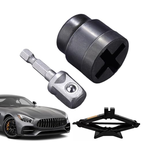 Auto Jack Power Socket Adapter for Scissor Jacks, Compact & Portable Car Lift Accessory with Anti-Slip Design, 150g, Fit Workshop & Garage for RV, Trailer, Car Maintenance