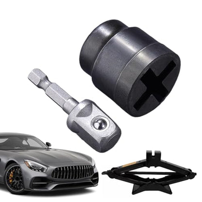 Auto Jack Power Socket Adapter for Scissor Jacks, Compact & Portable Car Lift Accessory with Anti-Slip Design, 150g, Fit Workshop & Garage for RV, Trailer, Car Maintenance