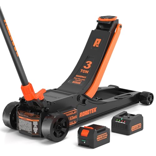 3 Ton Electric Floor Jack, Low Profile Jack for Quickly Car Lift, Hydraulic Service Jack, 6000 lbs Capacity. Lifting Range 3-3/8" to 24-1/4" - color: Long Reach (3-3/8" - 24-1/4"), size: Big Wheel