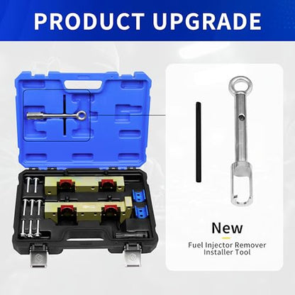 Kuntech 17PCS Engine Timing Tool Kit with Fuel Injector Remover Installer Tool, Compatible with Mercedes Benz M133 M264 M270 M274, Camshaft Locking Alignment Timing Tools Set