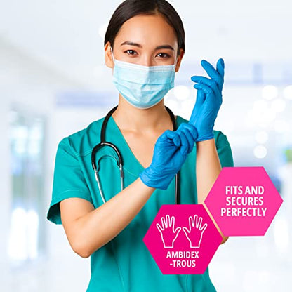 Medpride Medical Examination Nitrile Gloves|X-Large Case of 1800| Blue, Latex/Powder-Free, Non-Sterile Exam Gloves| Professional Grade for Hospitals, Law Enforcement, Tattoo Artists, First Response - size: X-Large (Pack of 1800)