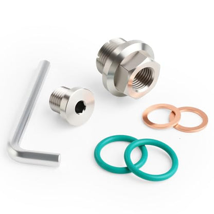 M24*1.5 Double Oversize Magnetic Piggyback Oil Drain Plug, Stainless Steel Self Tapping Oil Pan Thread Repair Kit (M24.2 * 1.5-15mm) - size: M24.2*1.5-15mm
