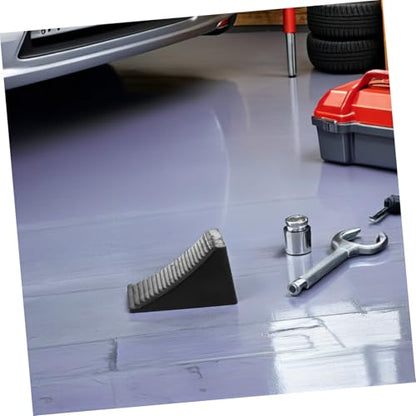 Set of 2 Heavy Duty Wheel Chocks Stabilizers for Rv Trailer Car Truck Rubber Wheel Locks Rope