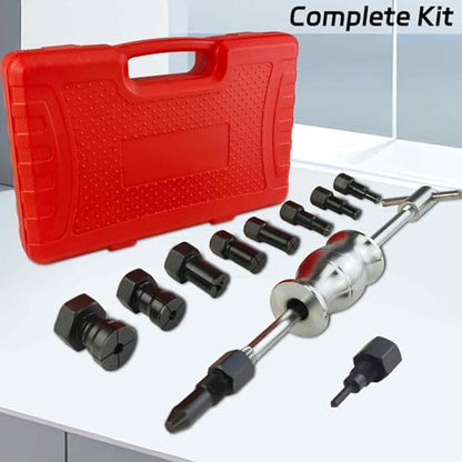 12pcs Blind Hole Collet Bearing Puller Set,8-32mm Inner Bearing Extractor with Slide Hammer Internal Bearing Extractor Puller Kit for Motorcycles, ATVs, and Scooters etc