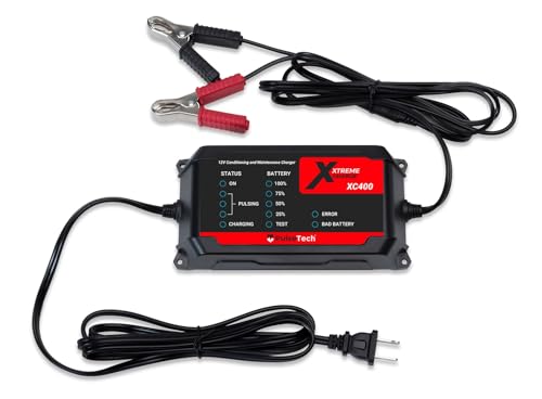 PulseTech XC400 Xtreme Charge 4 AMP Smart Battery Charger Maintainer, Trickle Charger | Test, Charge, Condition and Maintain All Types of 12V Lead-Acid Batteries