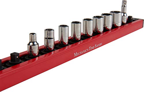 Mechanic's Time Savers Lock-A-Socket Tool Organizer: Magnetic Locking Socket Rack, 1/4" Drive Sockets - size: 1/4" Drive Sockets