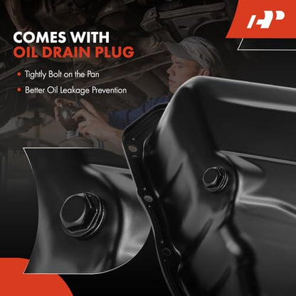 A-Premium Engine Oil Pan with Gasket Compatible with Jeep Patriot Compass Dodge Avenger Caliber Journey Chrysler 200 Cirrus Sebring L4 2.0L 2.4L - style: Oil Pan with Gasket