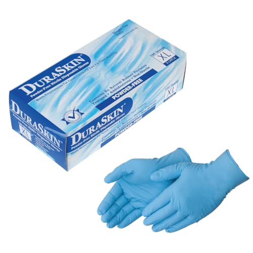Nitrile Disposable Gloves | Powder-Free, Micro-Textured - size: Large, style: Industrial Grade - 3.5 Mil (Blue)