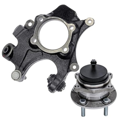 Detroit Axle - FWD Rear Left Knuckle Kit for 2007-2009 Hyundai Santa Fe 2007-2012 Veracruz, 2008 Driver Side Steering Knuckle Wheel Hub Bearing Assembly Replacement - size: 2UW471873/Kit