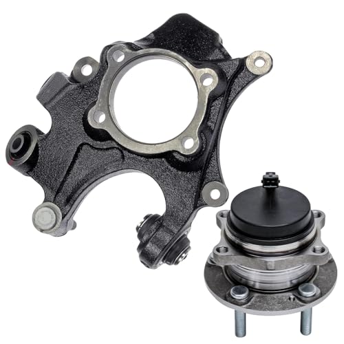 Detroit Axle - FWD Rear Left Knuckle Kit for 2007-2009 Hyundai Santa Fe 2007-2012 Veracruz, 2008 Driver Side Steering Knuckle Wheel Hub Bearing Assembly Replacement - size: 2UW471873/Kit