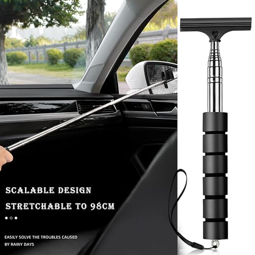YZXODN 3 PCS Side Mirror Squeegee,Car Mirror Squeegee,Retractable Car Rearview Mirror Wiper,Portable Car Cleaning Tool for Rainy Foggy Weather,Universal Car Accessories(Black/Pink/Green)