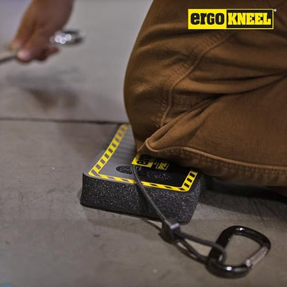 Pocket Kneeler with Lanyard 4” x 6” x 1” | One-Inch-Thick Kneeling Pad | Heavy-Duty Foam Pad Anti-Fatigue Mat | Portable Knee Mat | Industrial-Grade Protection for Knees & Back