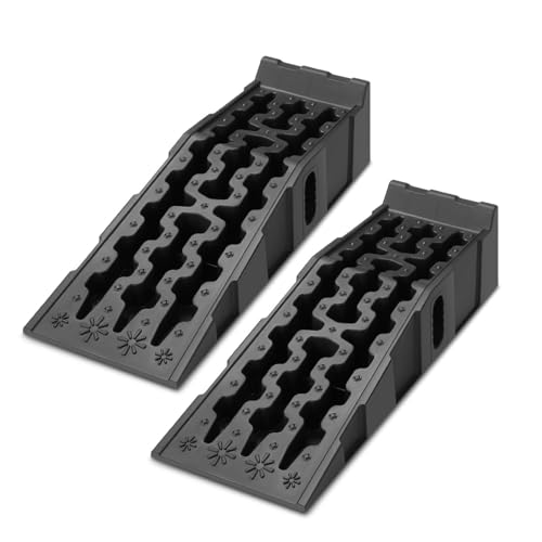 DNA Motoring 6.7" Car Lift Ramp, 9.6" Working Width, 2-Pack Vehicle Parking Ramp Stand - 7.2T G.V.M Capacity, Multifunctional Portable Ramp for Car Service, TOOLS-00816 - size: 35.75"L x 12.13"W x 8.66"H