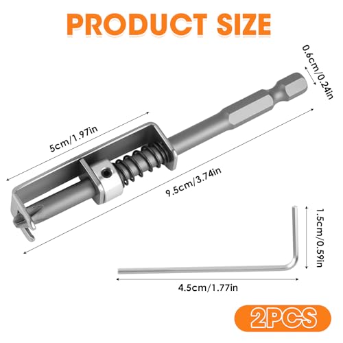 2PC Loaded Screw Holder Bit Set, Anti Drop Screwdriver Bit with Single Hand Operation, Universal Screw Retaining Tool, Ideal Bit Holder for Drill for Electricians, Mechanics & DIY Home Repair