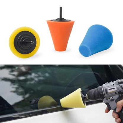 Unicaravan Aluminum Wheel Polishing Kit for Drill Buffing Wheel for Car Motorcycle Wheel Rim Manifold Polishing for Stainless Steel Chrome Wood Plastic Ceramic Glass Woods Machine Jewelry etc 21PCS | For Car Motorcycle Wheel Rim Manifold Polishing for Sta