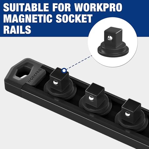 WORKPRO 10-Piece 1/4", 3/8", 1/2" Drive Socket Clips Set | Suitable for WORKPRO Magnetic Socket Rails