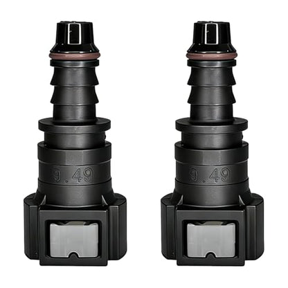 2PCS 90 Degree Fuel Line Quick Connector, 3/8 SAE to 5/16 Nylon Tubing Fuel Line Connector, High Pressure Quick Release Push-On Plugs Fuel Line Repair Kit Compatible with Most Vehicles（Straight） - size: Straight