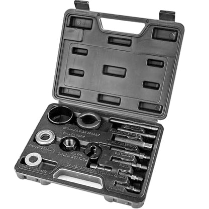 14PCS Power Steering and Alternator Pulley Tool Kit, Replace Vehicle Steering Pump and Car Repair Tools, Essential Car Repair Tools for Mechanics with Storage Case