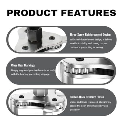 Oil Filter Wrench Tool, Adjustable 3 Jaw 2 Way Oil Filter Remover Tool from 2-1/2 Inch to 4.5 Inch, Universal Car Accessories Oil Filter Tool for Most Cars Trucks