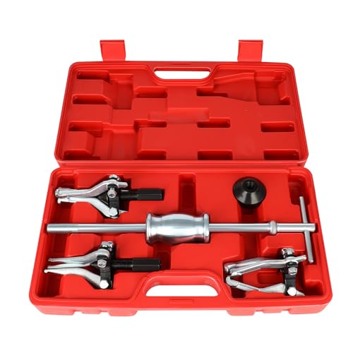 SCITOO 3 Jaw Gear Bearing Slide Hammer Puller Set, Universal Internal & External Gear Pulley Puller Set for Pulling Out Gears Bearings