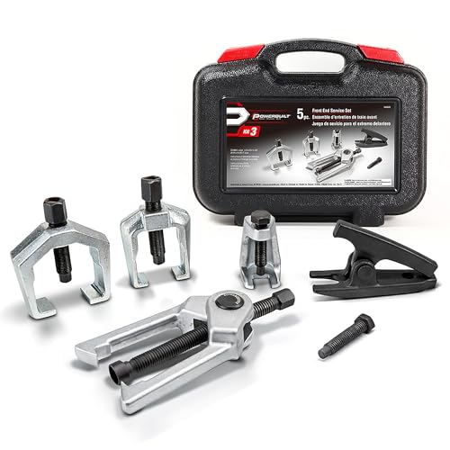Powerbuilt Front End Vehicle Service Kit, Tie Rod End Puller, Car and Truck Ball Joint Remover, Pitman Arm puller 6 Piece 648626, Black - size: 6 Piece