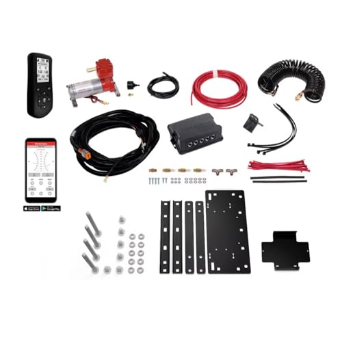 TrendsAuto Firestone Airide Red Label Rear Air Springs Kit & Air Command Heavy Compressor No Drill Mounting Plate with Dual Wireless App and Remote fits 2011-2016 F250 F350 | TrendsAuto Decal - size: Dual Path