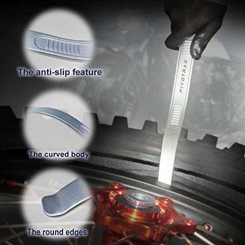 PIVOTRAX 15” Tire Mount | Demount Curved Iron Tire Lever | Wrench, Set of 2 Tire Spoons