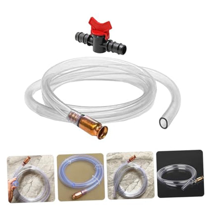 PRETYZOOM 1Set Efficient Fuel Transfer Siphon Pump Kit Oil Siphon Hose with Copper Head Versatile for Water and Oil User Friendly Design for Automotive and Household Use
