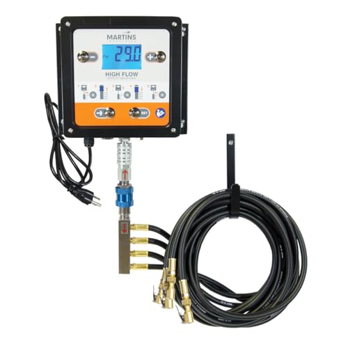 Martins 4 Outlets Automatic Tire Inflator/Deflator, 145 psi, 4 air Hoses of 8’, Inflate or Deflate up to 4 Tires simultaneously and Automatically. Orange. - size: 4-way