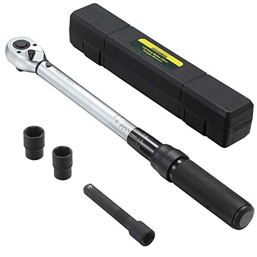1/2-Inch Drive Click Torque Wrench (10-150 ft.-lb./13.6-203.3Nm) Dual-Direction Adjustable Torque Wrench Set - size: 1/2" Drive 10-150 ft.-lb/13.6-203.3 Nm