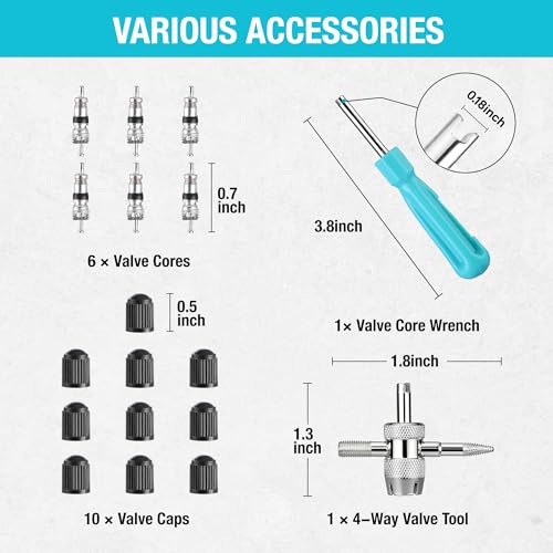 DURATECH 14.5" Steel Tire Spoons Tool Set, 24-Piece Tire Bar Removal Set with Rim Protectors, Valve Core Tools and Storage Bag, Tire Changing Iron Tool Kit for Motorcycle, Bicycle, ATV and Lawn Mower