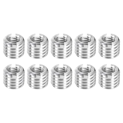 uxcell 10Pcs Threaded Inserts, M5-0.8x7 & M8-1.25x7 Stainless Steel 303 Screw Thread Sleeves Thread Repair Insert for Mechanical Equipment - size: M5-0.8x7 & M8-1.25x7mm