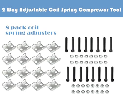 8 PACK Coil Spring Spacer,Spring Spacer-Clamps,Adjustable Coil Spacer -Lift Or Lower 1" Up To 2",Mini Coil Spring Compressor Strut Shock Absorber - size: 8PCS Coil Spring Spacer