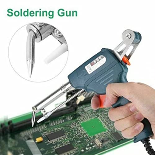 Upgrade Soldering Iron Kit, 60W110V Internal Heat Hand Feed Tin Gun with Solder Wire, Tweezers, Soldering Iron Stand, Desoldering Pump for Wire Diameter 0.5mm-1.2mm Electronic Repair By KOGUNXU