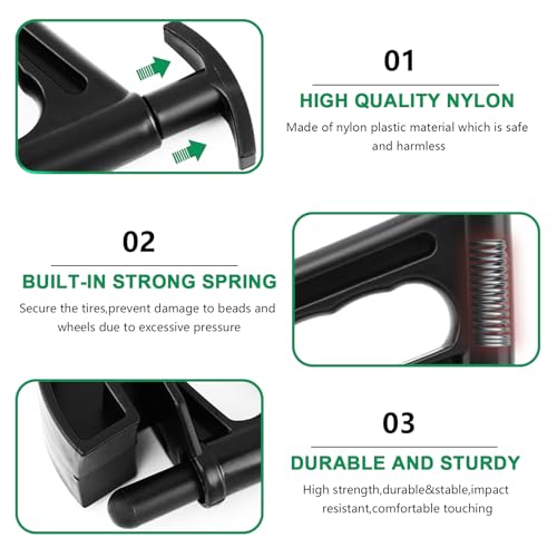 2Pcs Tire Changer, Nylon Rim Pry Tire Changer, Universal Tire Bead Clamp Drop Center Tool, Durable Manual Tire Bead Breaker for Cars, Trucks